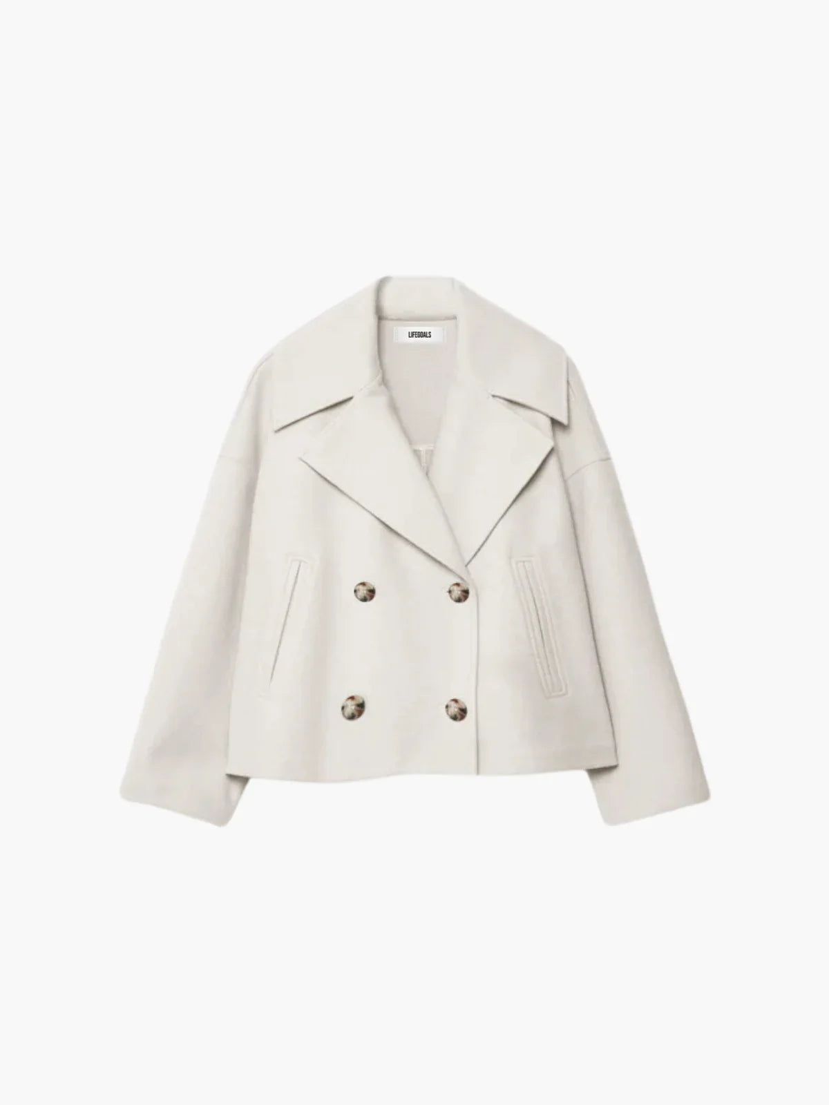 Oversized Double-Breasted Wool Coat