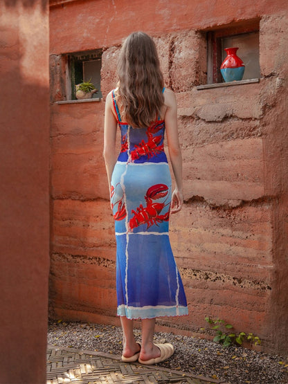 Lobster Print Retro Dress Fun & Unique Beach Getaway Outfit