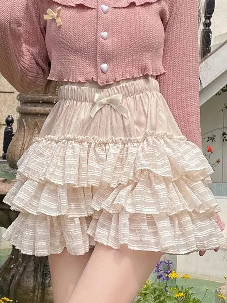 Elastic Waist Lace Skirt