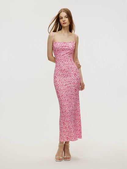 Sexy Backless Slimming Beach Floral Dress