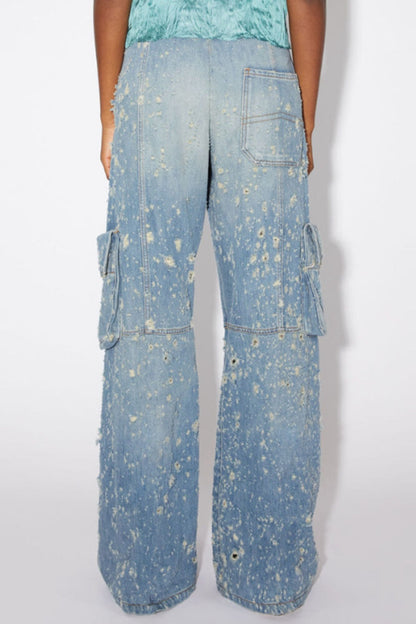 Loretta Distressed Cargo Jeans