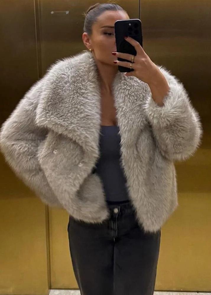 Luxurious Faux Fur Winter Coat