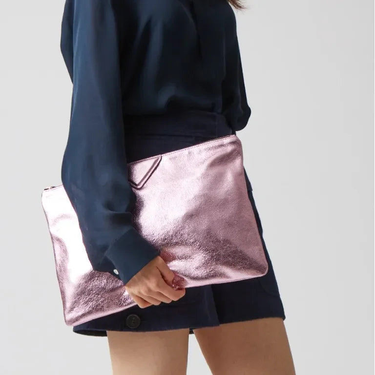 Luxury Designer PU Leather Day Clutch Wristlet