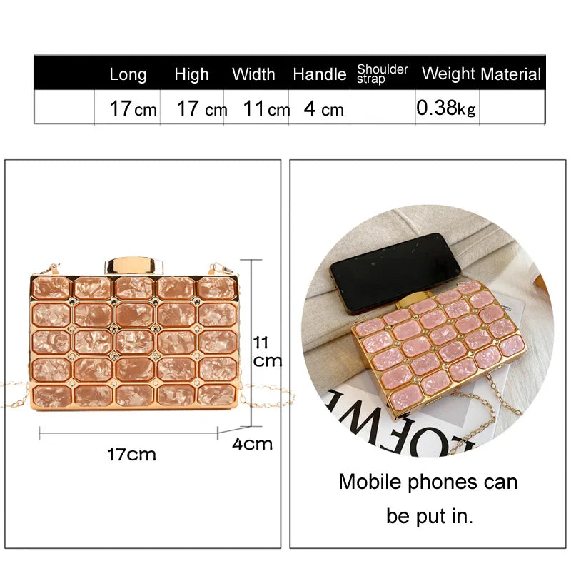 Block Designer Evening Clutch Wristlet