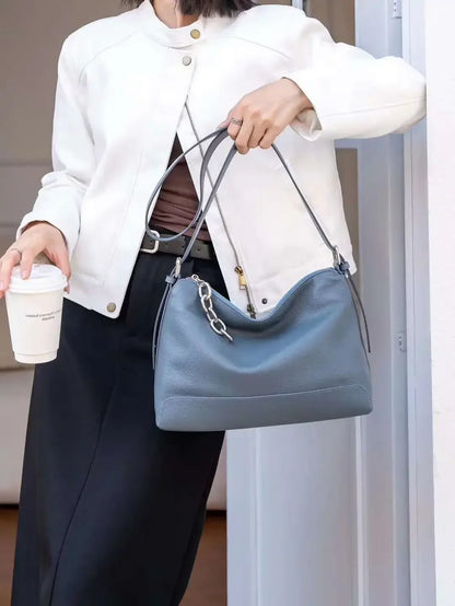 Luxury Genuine Leather Versatile Shoulder Hobo Bag