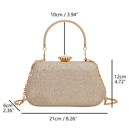 Luxury High Design Evening Glitter Wedding Clutch Handbag