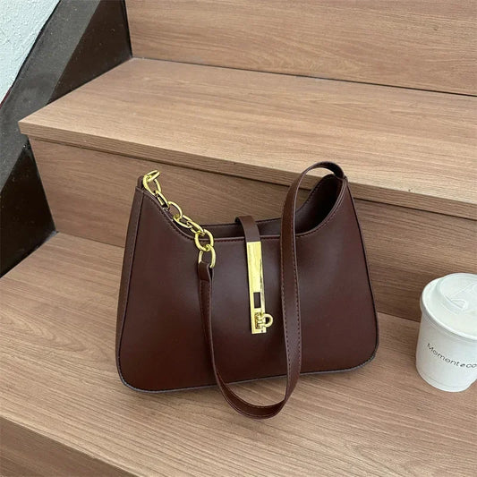 Faux Suede Vintage Commuter Shoulder Bag