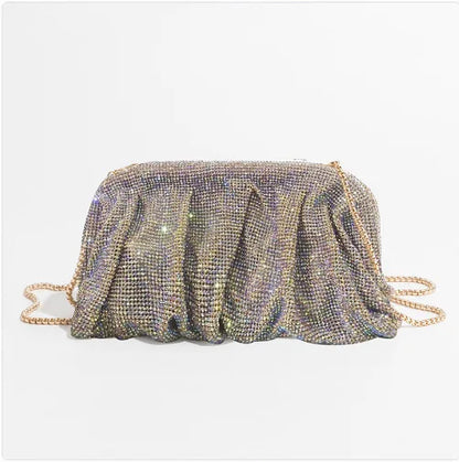 Shiny Rhinestone Wedding Clutch Wristlet