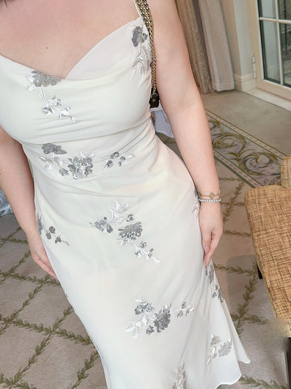 Luxury Embroidered Sequin Slip Dress