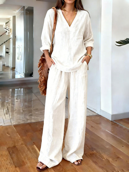 Simple Solid Color Suit