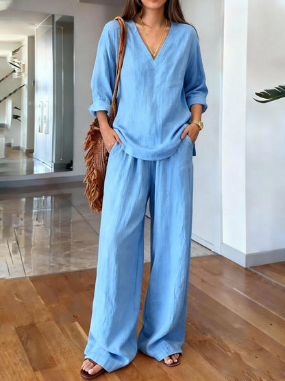 Simple Solid Color Suit