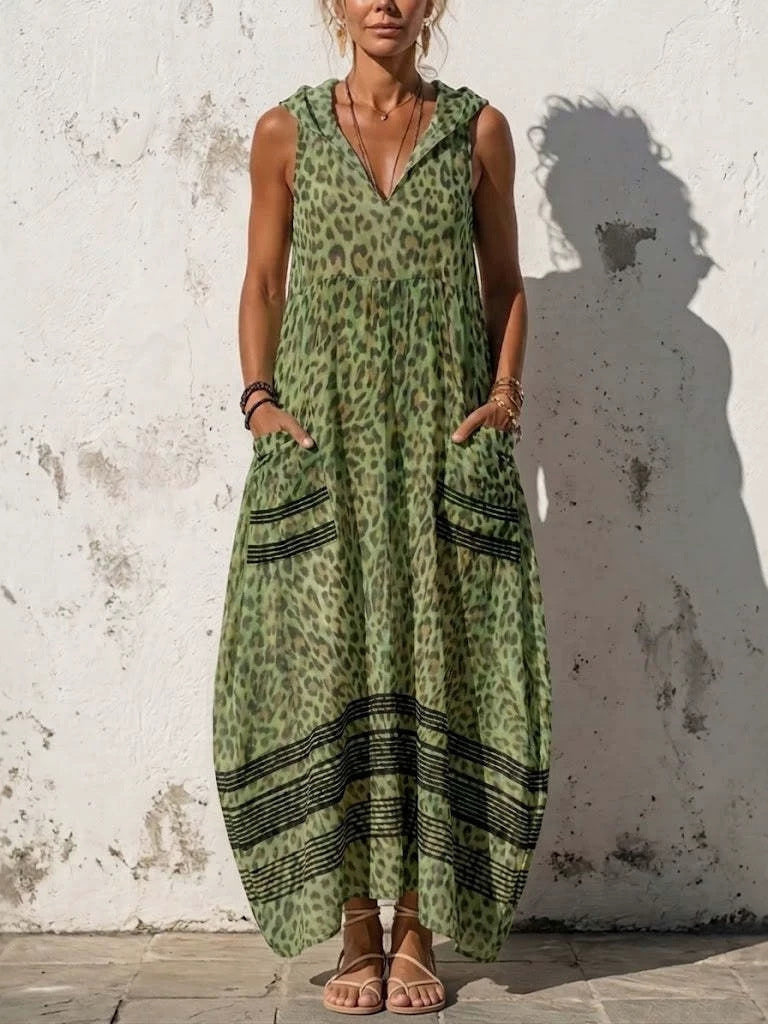 Leopard Print Midi Dress