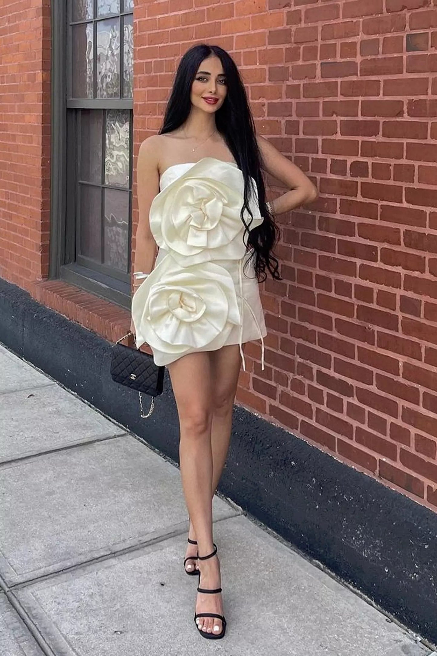 Madeleine Strapless Mini White Dress