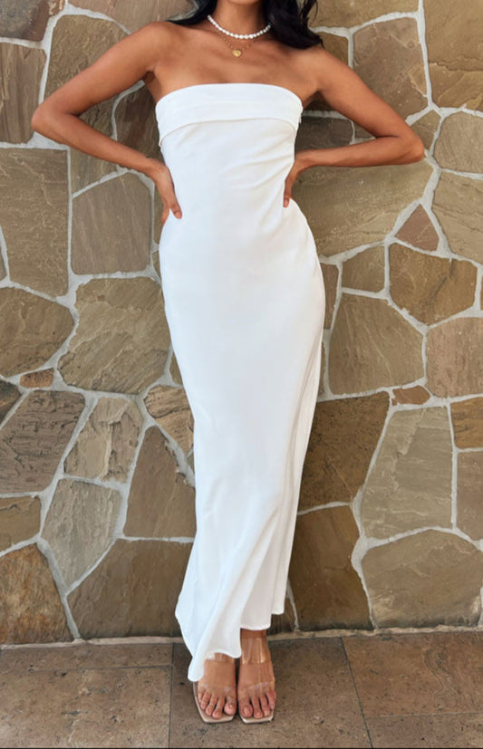 Giulia White Maxi Dress
