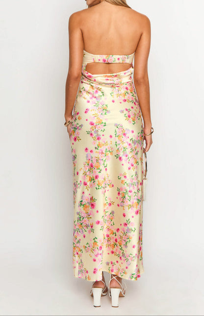 Mariella Yellow Bloom Maxi Dress