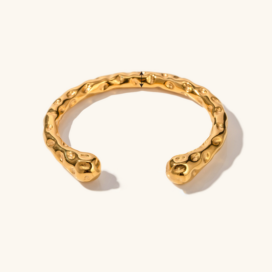 Maisie Hammered Gold Cuff