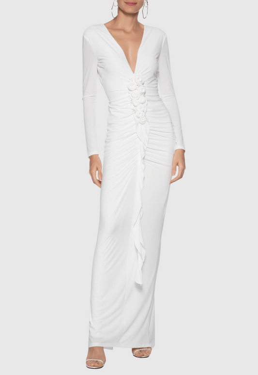 Manik Floral Ruched Maxi Dress