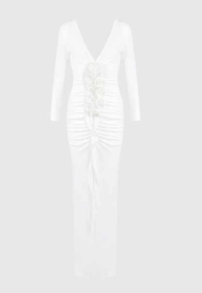 Manik Floral Ruched Maxi Dress