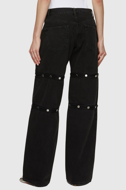 Mara Cutout Button Embellished Jeans
