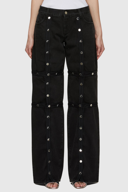 Mara Cutout Button Embellished Jeans