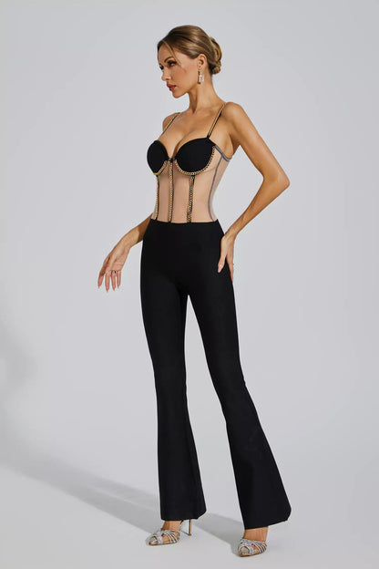 Marlowe Black Mesh Jumpsuit