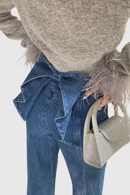 Maroso Back Bowknot Jeans