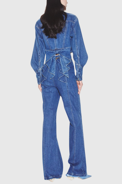 Maroso Back Bowknot Jeans