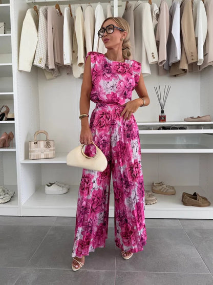 The Daisy Set — Pleated Wide-Leg Trousers & Top