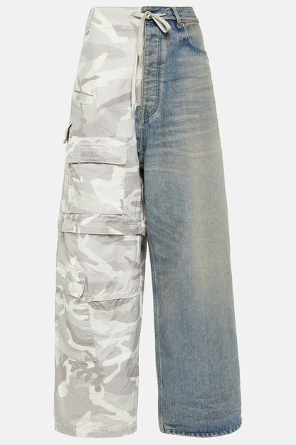 Mavis Camouflage Patchwork Cargo Jeans