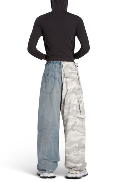 Mavis Camouflage Patchwork Cargo Jeans