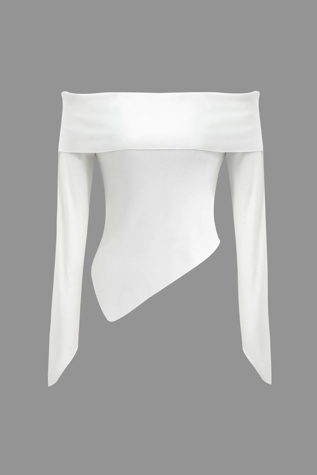 Melany Asymmetrical Off Shoulder Long Sleeve Top