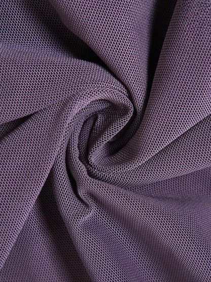 Ruched Halter Neck Mesh Tiered Ruffle Hem Mini Dress