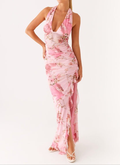 Fiorella Maxi Dress - Pink Floral Print