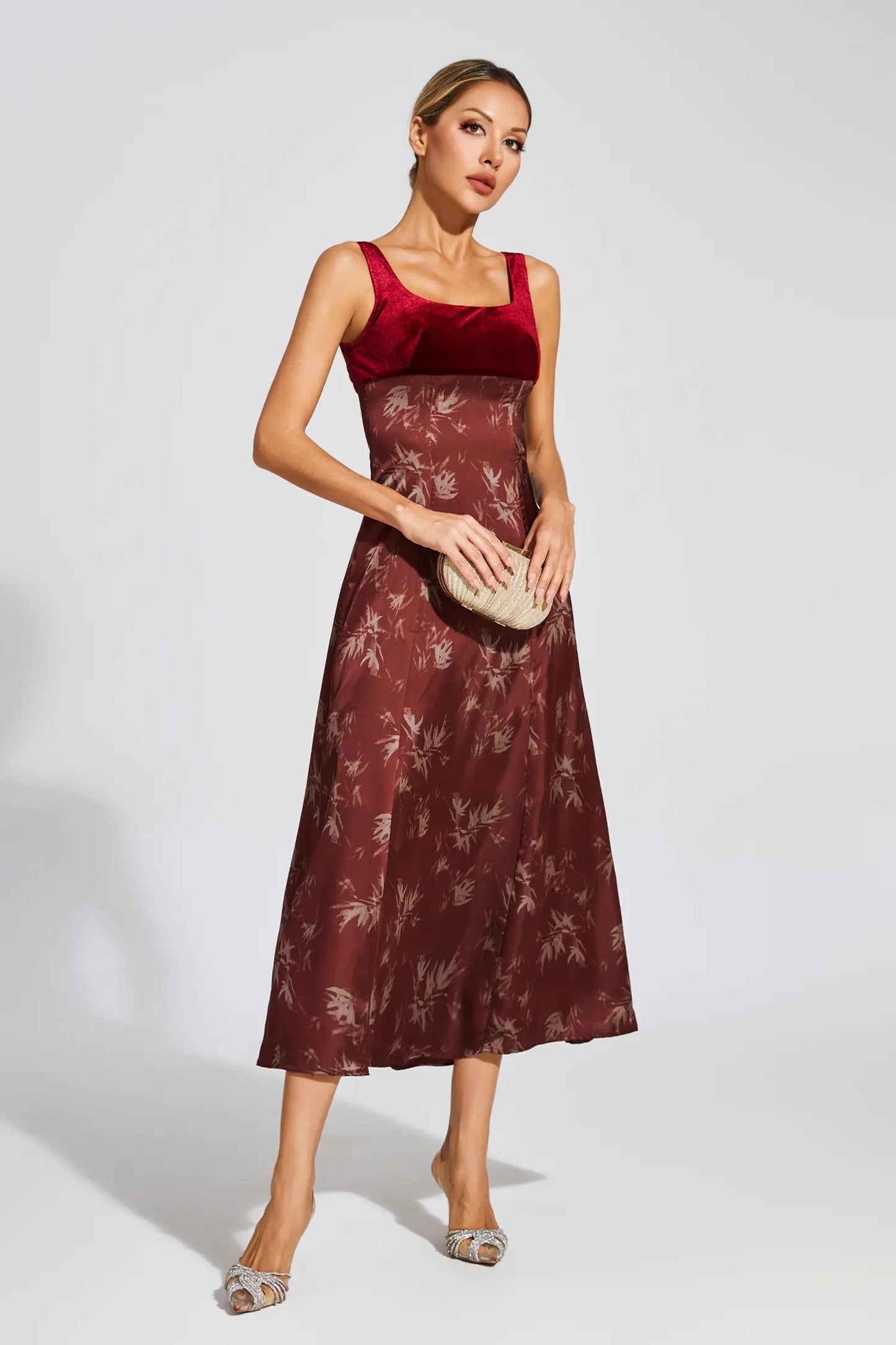 Mick Wine Red Slip Dress