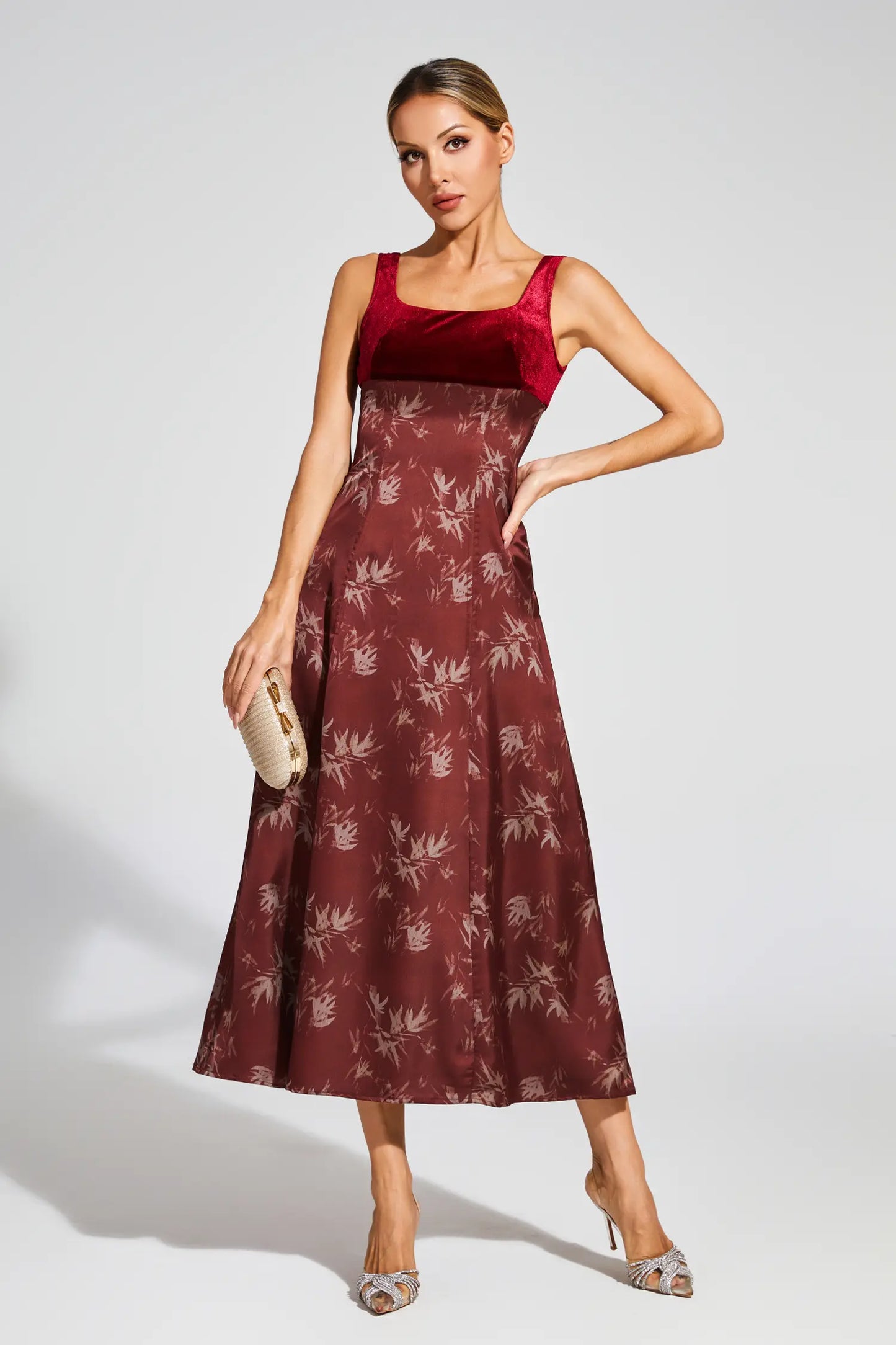 Mick Wine Red Slip Dress