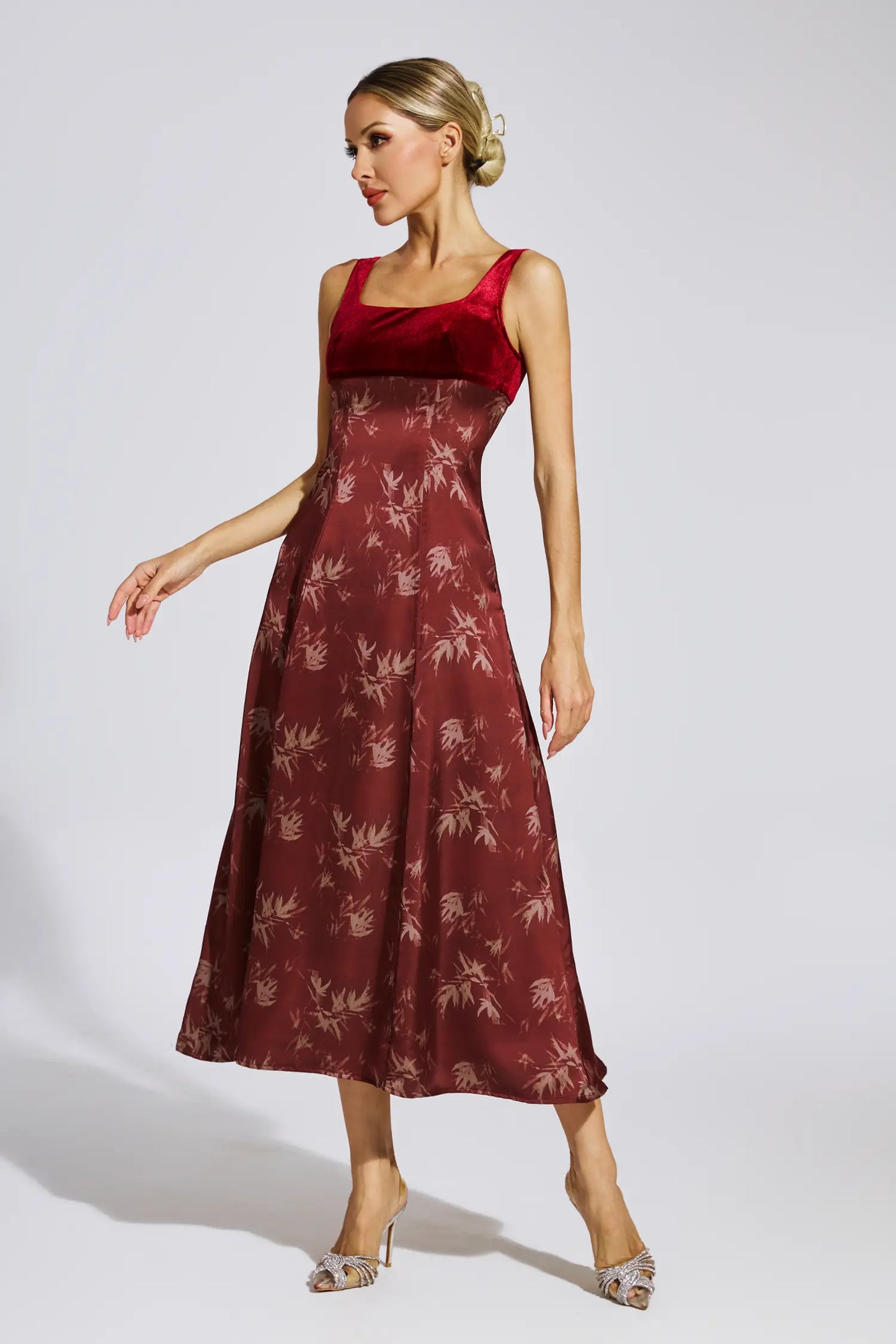 Mick Wine Red Slip Dress