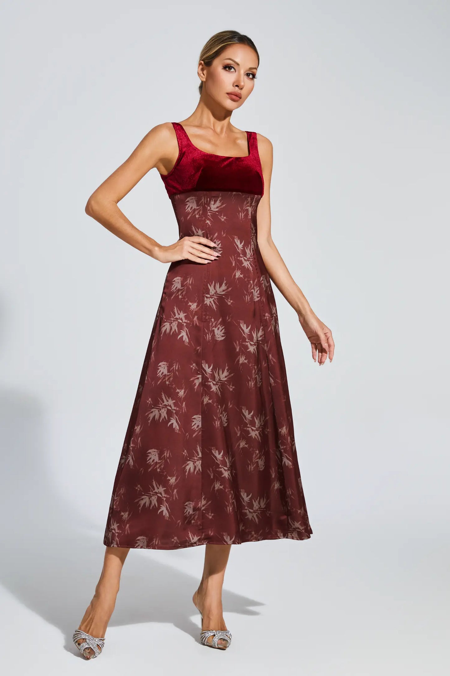 Mick Wine Red Slip Dress