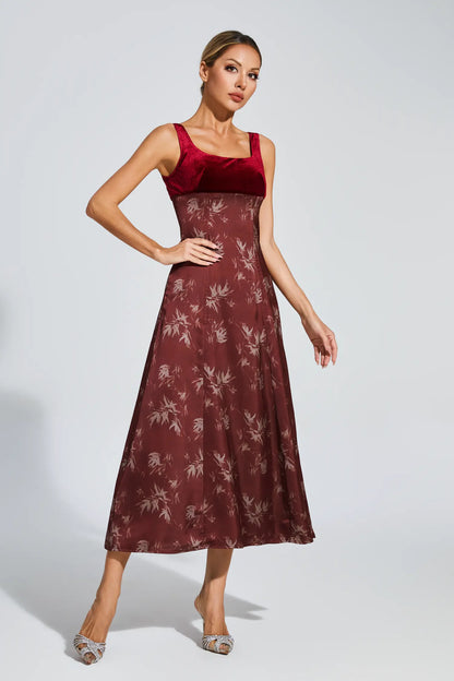 Mick Wine Red Slip Dress