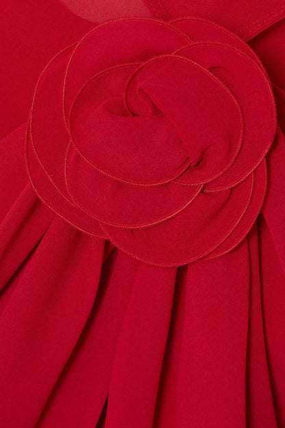 Milan Flower Halter Backless Maxi Dress