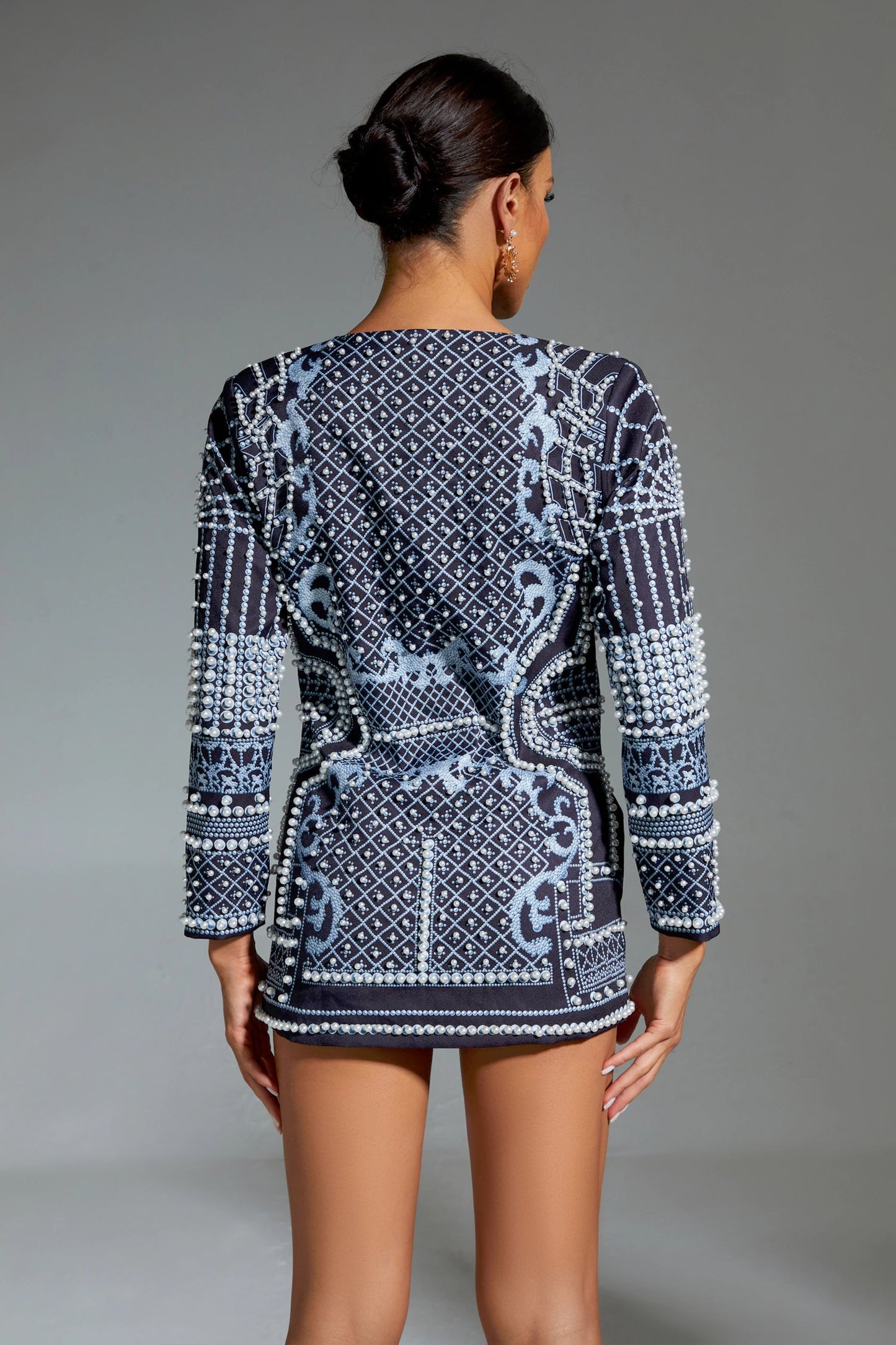Milani Silver Pearl Blazer Dress