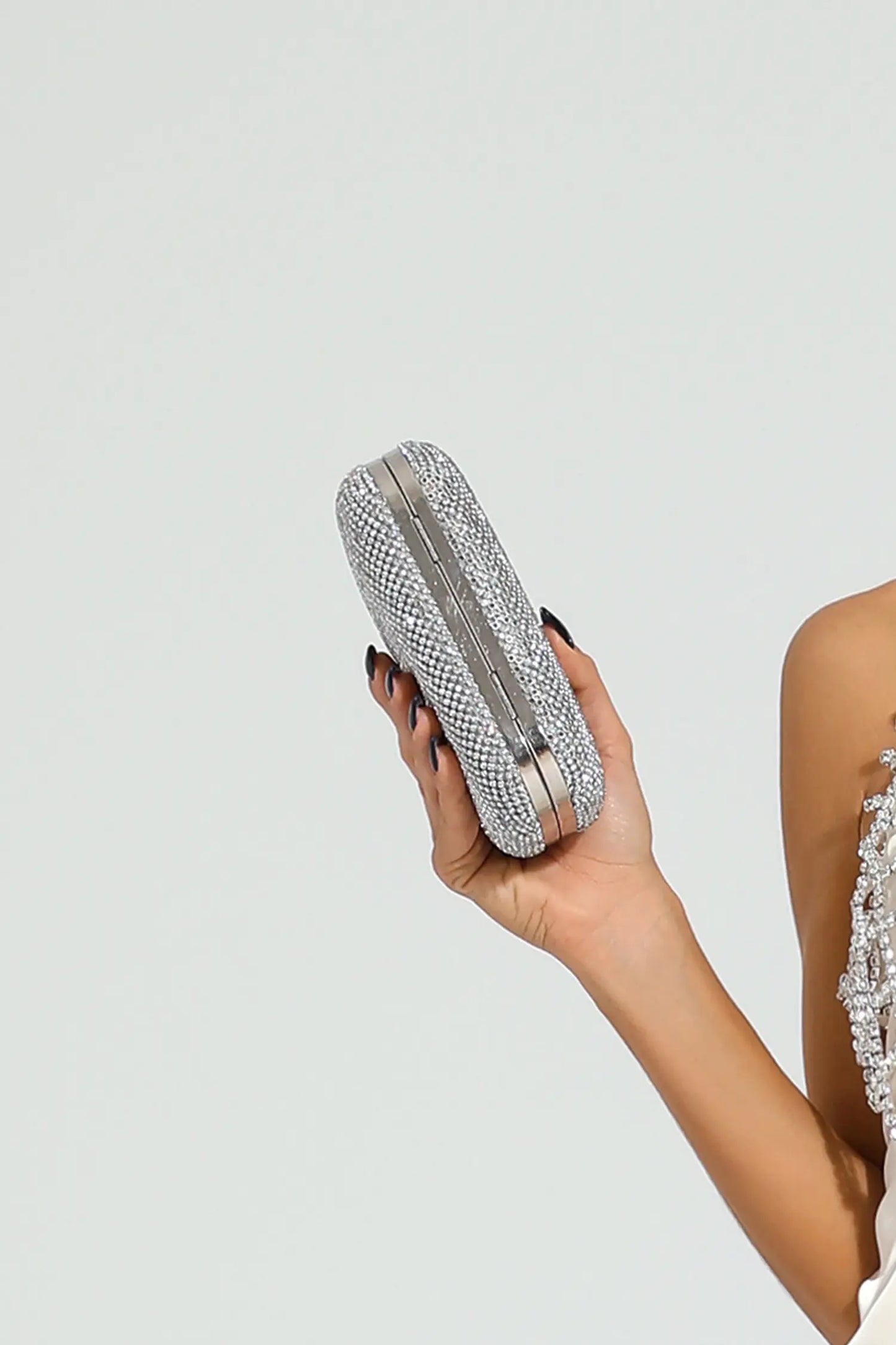 Miles Silver Diamond Bag