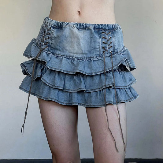 Sweet Kawaii A-Line Denim Skirt