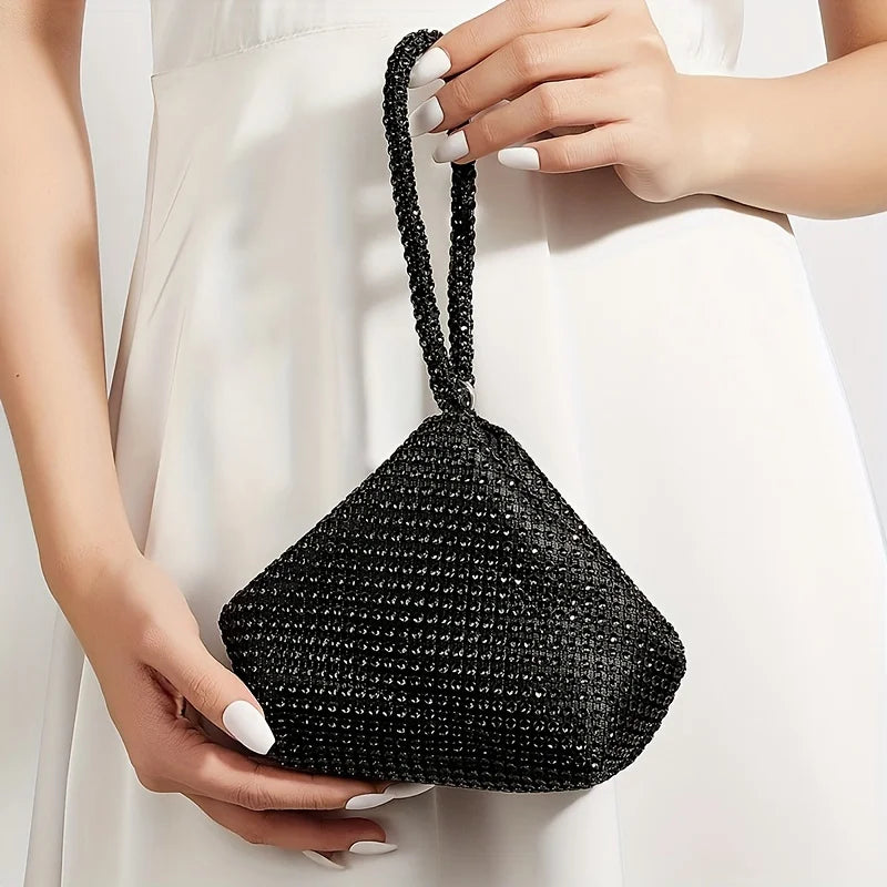 Mini Glitter Rhinette Evening Wristlet