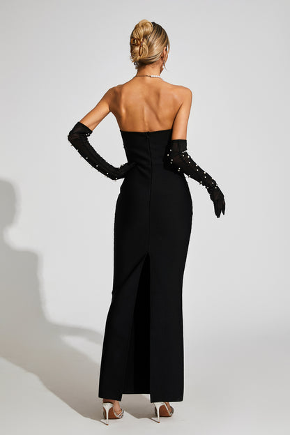 Minnie Black Off Shoulder Bandage Dress