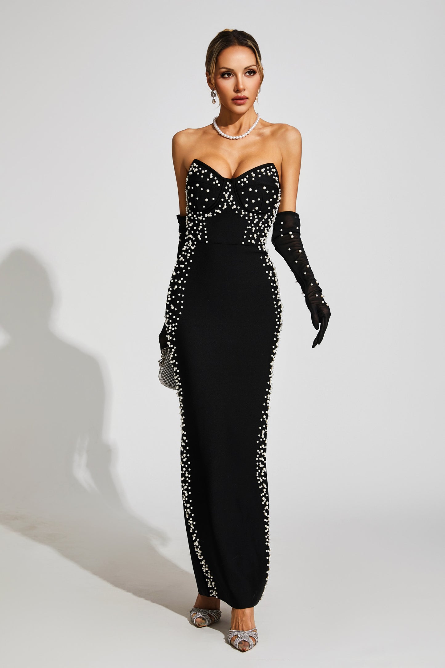 Minnie Black Off Shoulder Bandage Dress