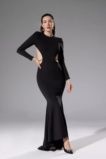 Miriam Black Backless Diamante Dress