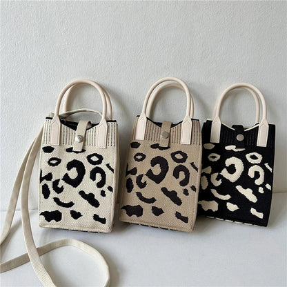 Knitted Mobile Phone Mini Fashion Crossbody Handbag