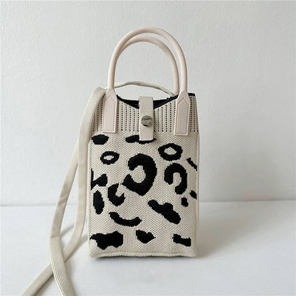Knitted Mobile Phone Mini Fashion Crossbody Handbag