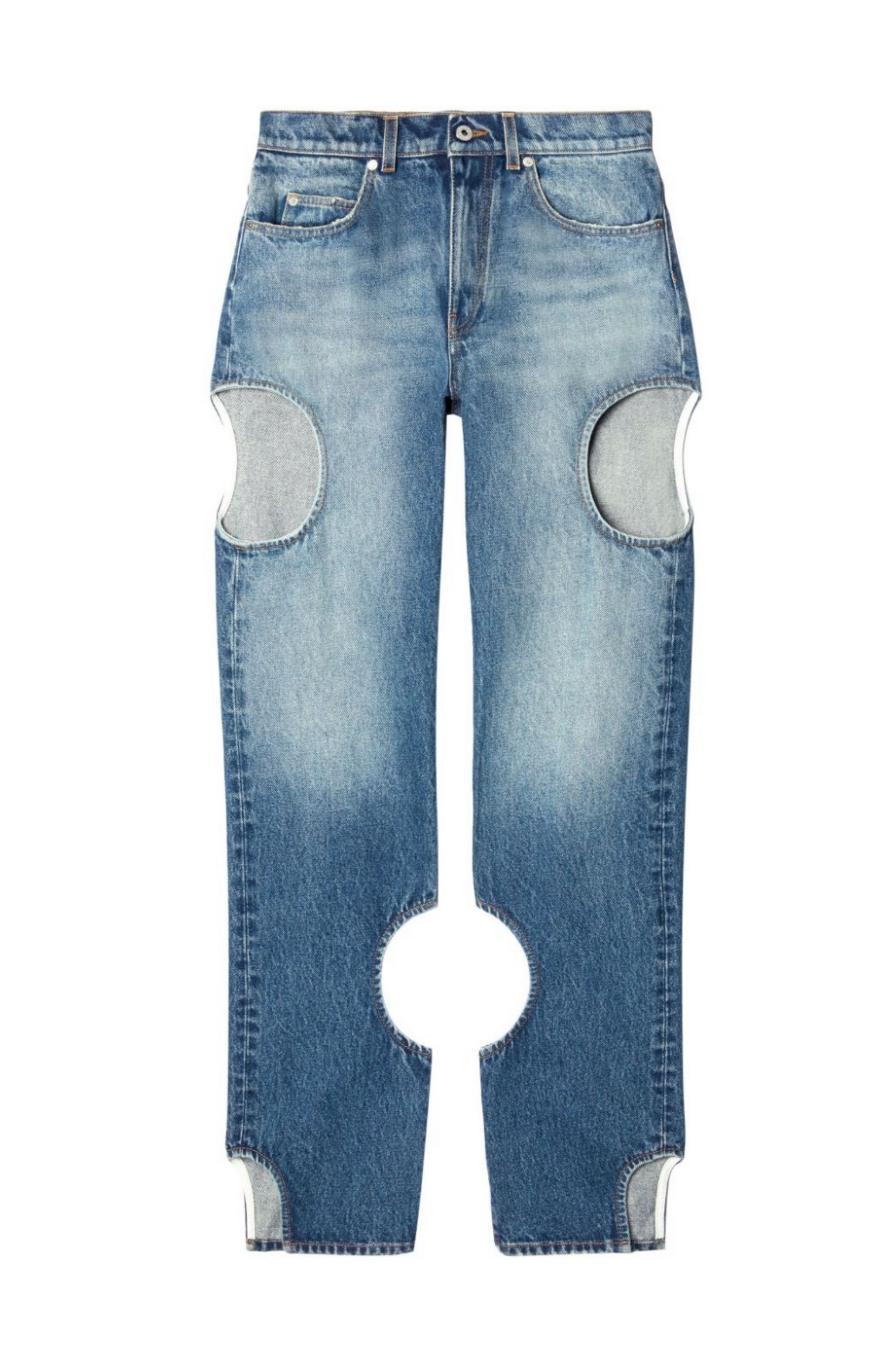 Nalan Circle Hollow Jeans