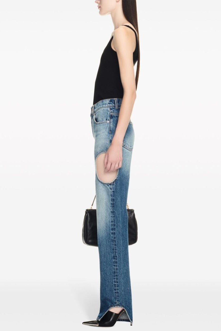 Nalan Circle Hollow Jeans